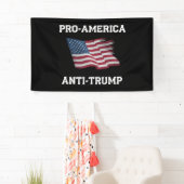 Pro-Amerika Anti-Trump Vlag van de VS Spandoek (Insitu)