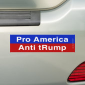 Pro-Amerika, antitrump Bumpersticker (Op auto)