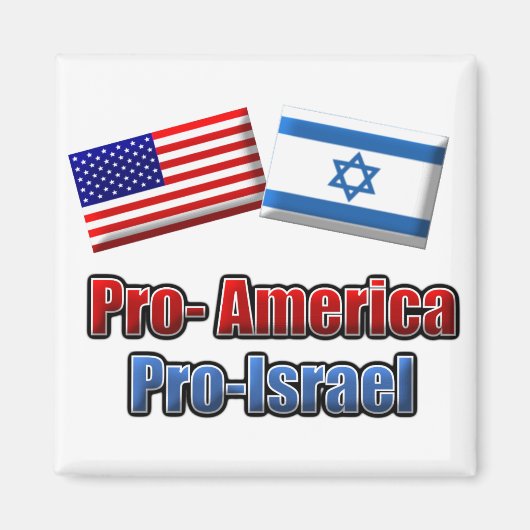 Pro-Amerika/Israël Magneet (Voorkant)