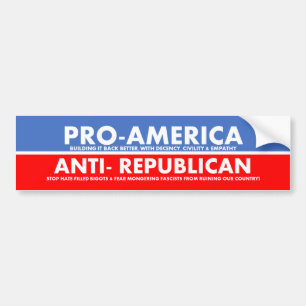 Pro-Amerikaans anti-republikein Bumpersticker