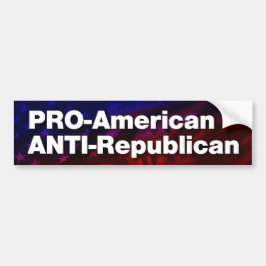 Pro-Amerikaans, anti-republikeins Bumpersticker