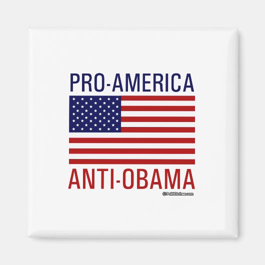 PRO-AMERIKAANSE ANTI-OBAMA MAGNEET (Voorkant)