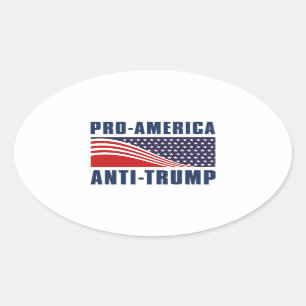 Pro-Amerikaanse antitrump Ovale Sticker