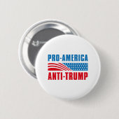 Pro-Amerikaanse antitrump Ronde Button 5,7 Cm (Voorkant /achterkant)