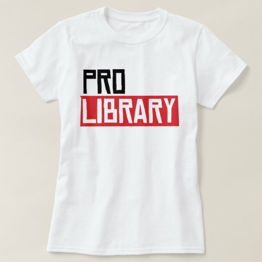PRO-BIBLIOTHEEK T-SHIRT (Design voorkant)