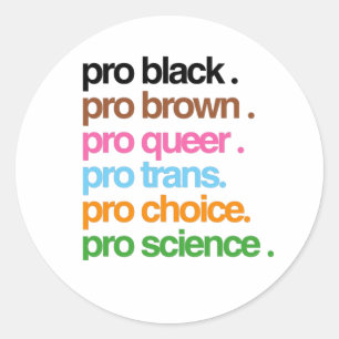 Pro Black Pro Brown Pro Queer Ronde Sticker