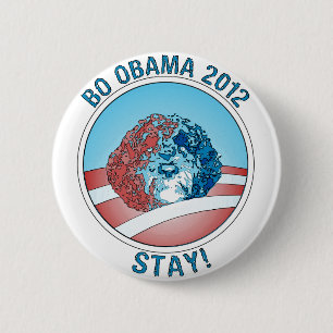 Pro-Bo Obama Dog 2012 Ronde Button 5,7 Cm