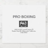 PRO BOKSEN LIKEURFLES ETIKET (Enkel label)