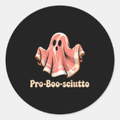 Pro Boo Sciutto Funny Italian Halloween Ghost Pros Ronde Sticker (Voorkant)