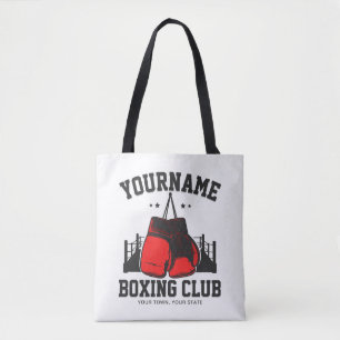 Pro Boxer ADD NAME Rode Handschoenen Boksen Ring T Draagtas