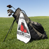 Pro Boxer ADD NAME Rode Handschoenen Boksen Ring T Golfhanddoek (Groen)