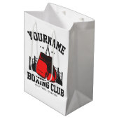 Pro Boxer ADD NAME Rode Handschoenen Boksen Ring T Medium Cadeauzakje (Voorkant Gekanteld)