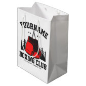 Pro Boxer ADD NAME Rode Handschoenen Boksen Ring T Medium Cadeauzakje (Achterkant Gekanteld)