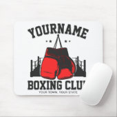 Pro Boxer ADD NAME Rode Handschoenen Boksen Ring T Muismat (Met muis)