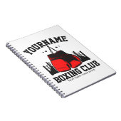 Pro Boxer ADD NAME Rode Handschoenen Boksen Ring T Notitieboek (Rechterzijde)