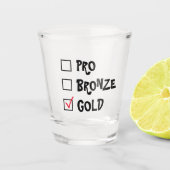 Pro Bronze Gold Shot Glas (Voorkant)