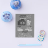 Pro-camerapictogram, fotograaf, fotografische hire flyer (Enkel)