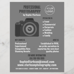 Pro-camerapictogram, fotograaf, fotografische hire flyer