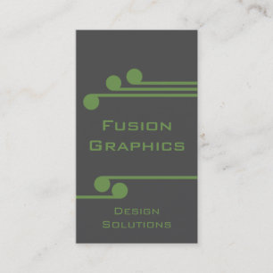 Pro carte de visite moderne, gris et vert