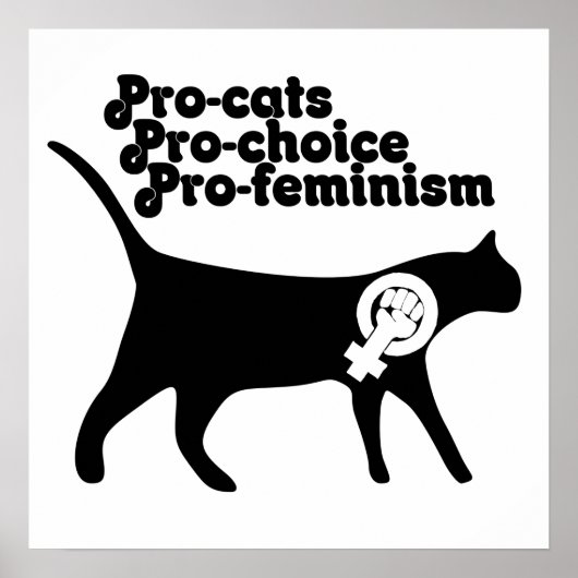 Pro Cats pro Choice pro feminisme Poster (Voorkant)