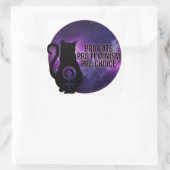 Pro Cats, Pro Feminism, Pro Choice. Vierkante Sticker (Tas)