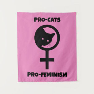 Pro Cats Pro Feminism Wandkleed