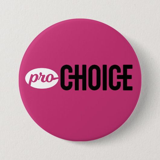 Pro-Choice 3-inch roze Button Pin (Voorkant)