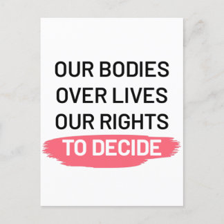 Pro Choice Aboration Rights Design Briefkaart