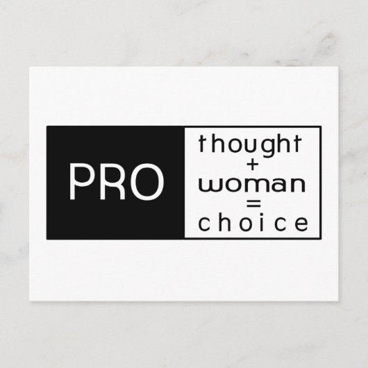 Pro Choice Briefkaart (Voorkant)