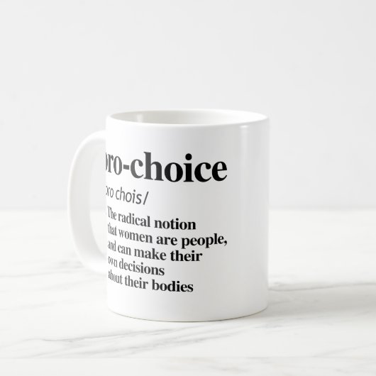 Pro-Choice-definitie Koffiemok (Voorkant links)