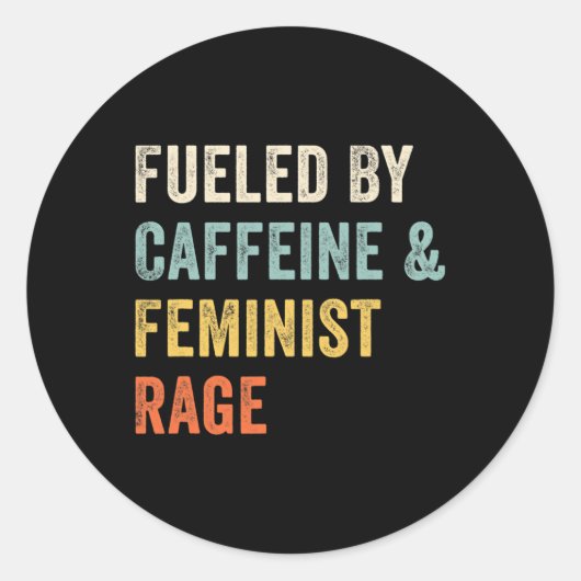 Pro Choice Feminist Ronde Sticker (Voorkant)