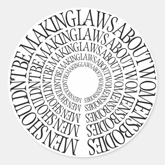 Pro Choice - Feministische Ronde Sticker (Voorkant)