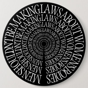 Pro Choice - feministische zwarte pin Ronde Button 6,0 Cm