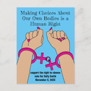 Pro Choice Haal uit de stemautonomie Middelgrote h Briefkaart