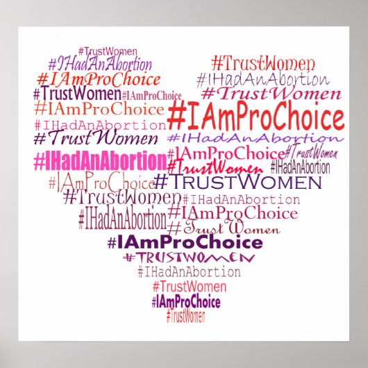 Pro Choice Heart Poster (Voorkant)