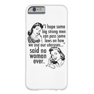 Pro Choice Humor Politieke Cartoon Vintage Barely There iPhone 6 Hoesje