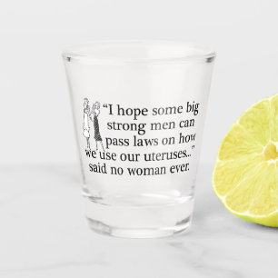 Pro Choice Humor Retro Politieke Cartoon Shot Glas