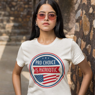 Pro Choice is Patriottische Amerikaanse Vrouwenvri T-shirt