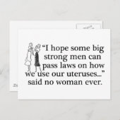 Pro Choice Meme Briefkaart (Voorkant / Achterkant)