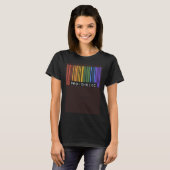 Pro Choice Pro Feminism Gay Pride Flag Barcode Equ T-shirt (Voorkant volledig)