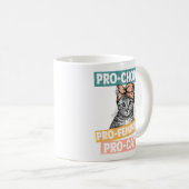 Pro-Choice, Pro-feminisme, Pro-Cat | Kat Lover Koffiemok (Voorkant rechts)