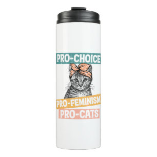Pro-Choice, Pro-feminisme, Pro-Cat Kat Lover Thermosbeker