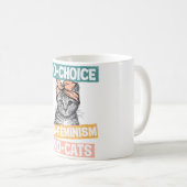 Pro Choice Pro Feminisme Pro Cats Koffiemok (Voorkant rechts)