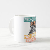 Pro Choice Pro Feminisme Pro Cats Koffiemok (Voorkant links)