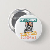 Pro Choice Pro Feminisme Pro Cats Ronde Button 5,7 Cm (Voorkant /achterkant)