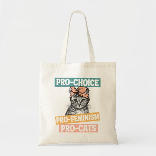 Pro Choice Pro Feminisme Pro Cats Tote Bag (Voorkant)