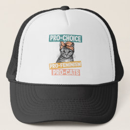 Pro Choice Pro Feminisme Pro Cats Trucker Pet