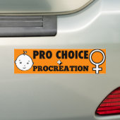 Pro Choice + Procreation Bumpersticker (Op auto)