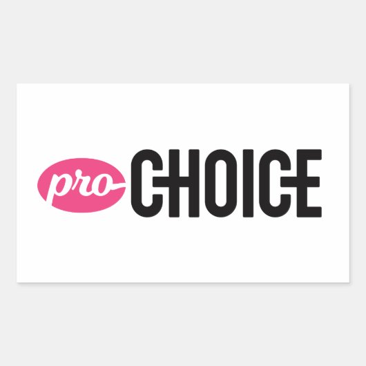 Pro-Choice Rectangle Sticker (vel van 4) (Voorkant)