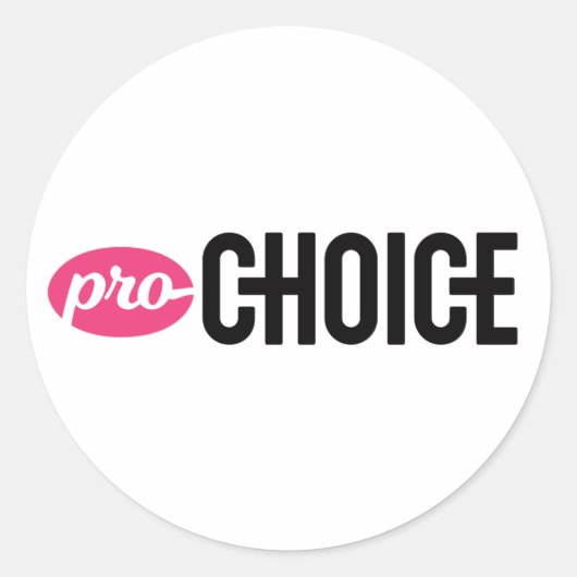 Pro-Choice ronde Sticker (vel van 4) (Voorkant)
